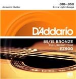 Ficha técnica e caractérísticas do produto Encordoamento Violão Aço D'Addario Bronze 85/15 010 - EZ900