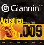 Ficha técnica e caractérísticas do produto Encordoamento Violão Aço Giannini Acústico Bronze 65/35 - 09 - GESWAL