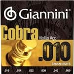 Ficha técnica e caractérísticas do produto Encordoamento Violão Aço Giannini Cobra Bronze 85/15 - 010 - GEEFLE