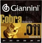 Ficha técnica e caractérísticas do produto Encordoamento Violão Aço Giannini Cobra Bronze 85/15 - 011 - GEEFLK
