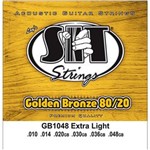 Encordoamento Violão Aço Sit Strings Extra Light Golden Bronze Gb1048