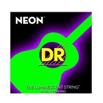 Encordoamento Violão Dr NGA 10 Aço Neon Green