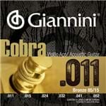 Ficha técnica e caractérísticas do produto Encordoamento Violao Giannini Geeflk Bronze 85/15 011-052