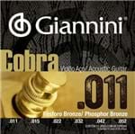 Ficha técnica e caractérísticas do produto Encordoamento Violao Giannini Geeflkf Bronze Fosforo 0.011