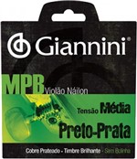 Ficha técnica e caractérísticas do produto Encordoamento Violão Nylon MPB Giannini Preto/Prata GENWBS