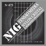 Ficha técnica e caractérísticas do produto Encordoamento Violão Nylon Nig Cristal-Prata Tensão Media N475