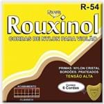 Ficha técnica e caractérísticas do produto Encordoamento Violao Rouxinol R54 Nylon Cristal/prateada Tensao Alta