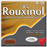 Ficha técnica e caractérísticas do produto Encordoamento Violão Rouxinol R58 Nylon Cris/prateada T.media C/bolinha