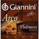 Encordoamento Violino .009-.036 Giannini Tensão Média 4/4 Alumínio A...
