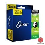 Encordoamento Guitarra Elixir 009-042 Optweb Pack 3 16550