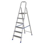 Ficha técnica e caractérísticas do produto Escada 06 Degraus em Alumínio com Fita de Segurança - Mor (5104)