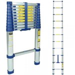 Ficha técnica e caractérísticas do produto Escada de Alumínio Telescópica 10 Degraus 3,2 Metros MOR