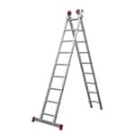 Ficha técnica e caractérísticas do produto Escada Extensível 9x2 18 Degraus em Alumínio 4,44m Botafogo