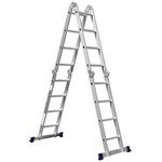 Ficha técnica e caractérísticas do produto Escada Multifuncional com Plataforma Alumínio 4x4 5134 Mor