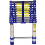 Ficha técnica e caractérísticas do produto Escada Telescópica Alumínio 10 Degraus 3,12 Metros 5121 - Mor