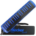 Ficha técnica e caractérísticas do produto Escaleta Melodica Becker Seaside Azul 37 Teclas com Estojo Case