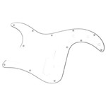 Escudo para Contra-Baixo Dolphin Precision Bass Branco 3 Camadas
