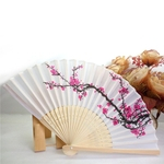 Ficha técnica e caractérísticas do produto Estilo De Pintura Tradicional Chinesa Flor De Ameixa Bamboo Folding Hand Fan Gift