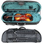Estojo Case Violino Kloss Meia Lua Verde 4/4