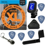 Ficha técnica e caractérísticas do produto EXL110 Daddario Cordas De Guitarra 010 046 Nickel Wound + Kit De Acesórios IZ2