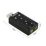 Ficha técnica e caractérísticas do produto Externo USB Sound Card 7,1 Canal USB para Jack 3,5 milímetros Speaker Portátil Headphone Audio Interface Microfone Adaptador