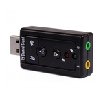 Ficha técnica e caractérísticas do produto Externo USB Sound Card Canal 7,1 USB para Jack 3,5 milimetros Speaker Portátil Headphone Audio Interface Microfone Adaptador