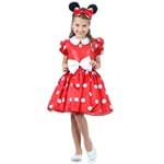 Ficha técnica e caractérísticas do produto Fantasia Minnie Disney Infantil Vermelha G