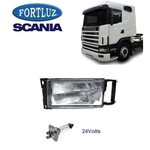 Ficha técnica e caractérísticas do produto Farol Scania P114 2000 a 2007 Original Fortluz Lado Le