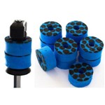 Ficha técnica e caractérísticas do produto Feltros Rubber Wheel Kit com 10 Feltros (azul Caveira) para Estante de Prato com 15mm de Espessura