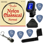 Ficha técnica e caractérísticas do produto Fender 100CLR Jogo De Cordas Violão Nylon Normal Tension + Kit IZ2