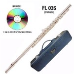 Ficha técnica e caractérísticas do produto Flauta Transversal C Dó Prateada Fl03s Case Eagle o F e R T