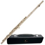 Flauta Transversal com Case Fl03n Eagle Niquelada
