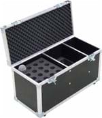 Ficha técnica e caractérísticas do produto Flight Case para 16 Microfones + Compartimentos Laterais.