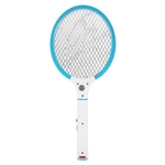 Ficha técnica e caractérísticas do produto Fly Elétrica Mosquito Swatter Bug Zapper raquete Insects assassino com luz LED azul + branco