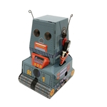 Ficha técnica e caractérísticas do produto Folha de flandres Nostalgic Clockwork Cadeia Fotografia Toy Prop Tanque Robot MS371