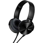 Ficha técnica e caractérísticas do produto Fone de Ouvido Headphone Dobra Vel EXTRA BASS Preto MDR-XB450AP/B