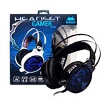 Fone Headset Gamer 7.1 Pc Knup Kp400 P2 Microfone USB Led + Y P2