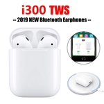 Ficha técnica e caractérísticas do produto Fone de ouvido i300 TWS 1: 1 Bluetooth 5.0 fone de carregamento sem fio Headset Smart Sensor Baixo Earbuds