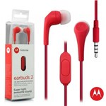 Fone de Ouvido Motorola Earbuds 2 Vermelho