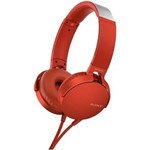 Ficha técnica e caractérísticas do produto Fone de Ouvido Sony Extra Bass MDR-XB550AP - Vermelho