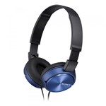 Ficha técnica e caractérísticas do produto Fone de Ouvido Sony MDR-ZX310AP Headphone com Microfone - Azul