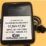 Fonte Carregador 17,5V 450mAh Compatível com Mesa Mixer Som Soundcraft Sx802 1202fx Plug 3 Pinos