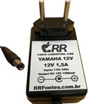 Ficha técnica e caractérísticas do produto Fonte Carregador 12V para Bateria Eletônica Yamaha Modelo YDD-40 - Rrfontes