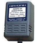 Ficha técnica e caractérísticas do produto Fonte FTP-605 C- 6VDC 500mA - Hayonik