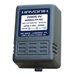 Ficha técnica e caractérísticas do produto Fonte FTP-905 C- 9VDC 500mA - Hayonik - Hayonik