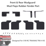 Ficha técnica e caractérísticas do produto Frente e traseira Mud Flaps Borracha Fender-lamas Para 1/10 RC TRAXXAS TRX-4 K5