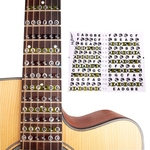 Ficha técnica e caractérísticas do produto Fretboard Fret Mapa Acústico guitarra elétrica Nota Escalas Adesivos para Iniciantes