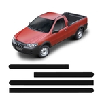 Ficha técnica e caractérísticas do produto Friso Lateral Fiat Strada 2001 a 2006 2 Portas 512a