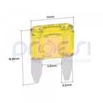 Ficha técnica e caractérísticas do produto Fusível Lâmina Mini 11x16mm 20A - Amarelo - Indefinida