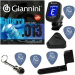 Ficha técnica e caractérísticas do produto Giannini GEEGST13 Nickel Wound Cordas de Guitarra 013 056 + Kit de Acessórios IZ2